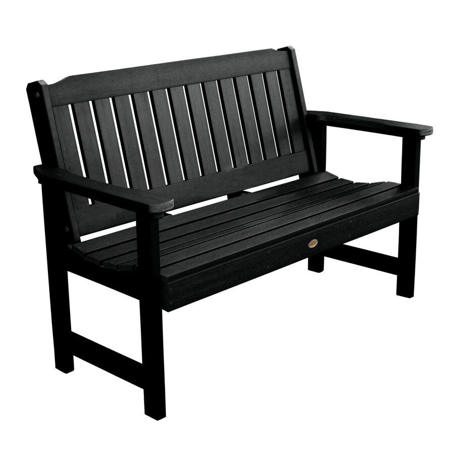 highwood Lehigh 61in W x 35in L Black Bench in the Patio Benches