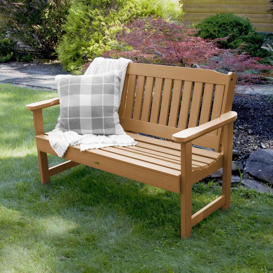 highwood The Lehigh Collection 51.5-in W x 34-in L Toffee Bench in the ...