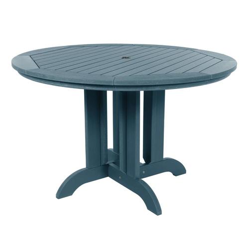 highwood - Round Outdoor Dining Table 48-in W x 48-in L with Umbrella