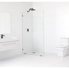 Glass Warehouse 36 in. x 78 in. Frameless Fixed Shower Door in Oil Rub Bronze without Handle