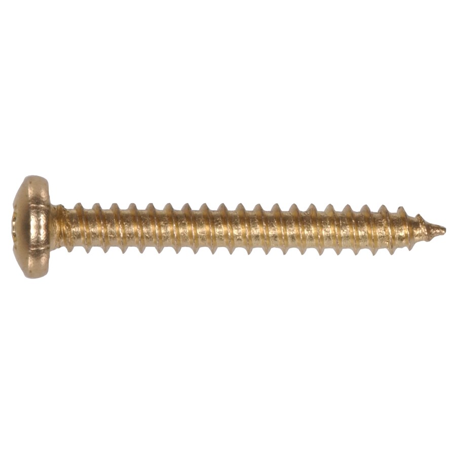 Hillman 50Count 8 x 0.75in Brass SelfDrilling Interior/Exterior