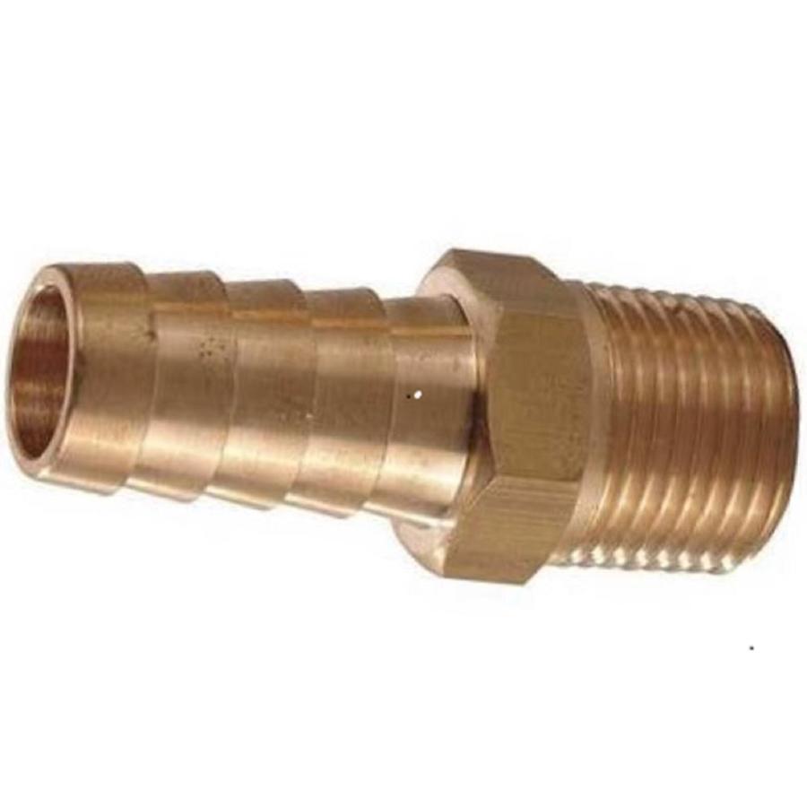 U.S 1//2 Barb x 1//2 NPT Male Pipe Fittings Solid Brass Hose Fitting Adapter