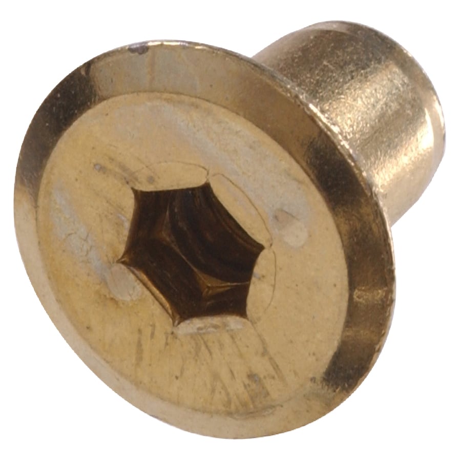 Hillman 12Count 1/4in x 1/2in Brassplated Joint Connector Nut at