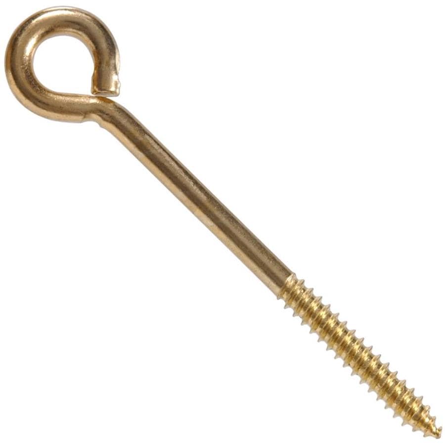 Hillman 14 In X 5 In Brass Plated Coarse Thread Eye Bolt 10 Count At