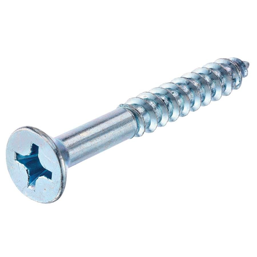 Hillman 8 X 2 In Silver Zinc Plated Flat Interiorexterior Wood Screws 6 Count In The Wood 