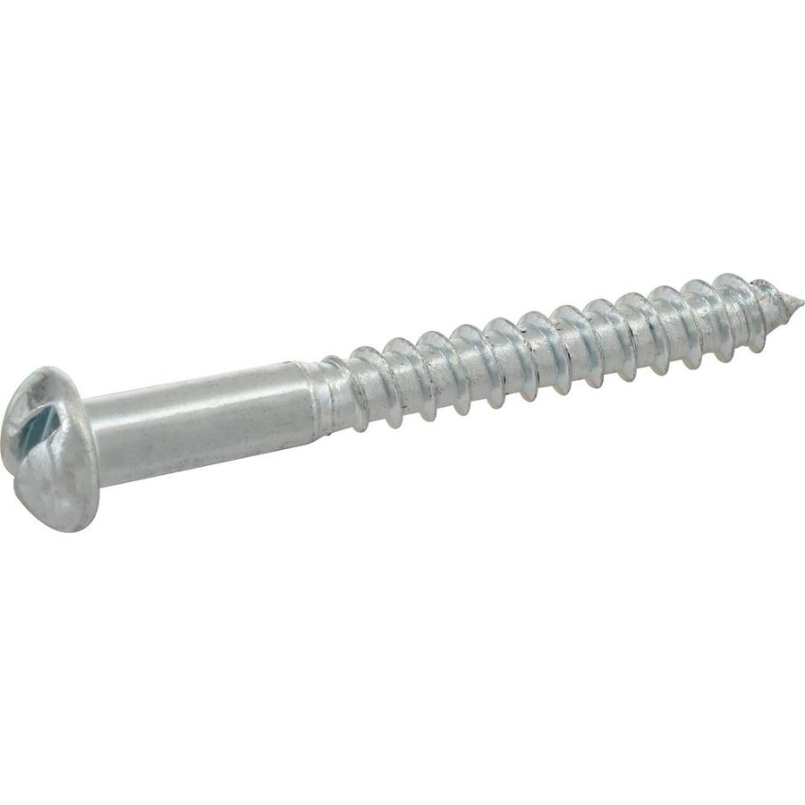 Hillman 10 x 1in Silver ZincPlated Round Wood Screws (8Count) at