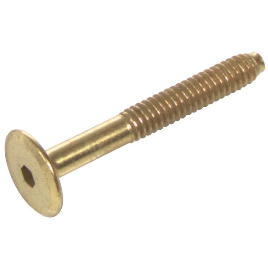 Hillman 1 4 in X 50mm Gold Brass Flat Interior Binding Post Screws 4