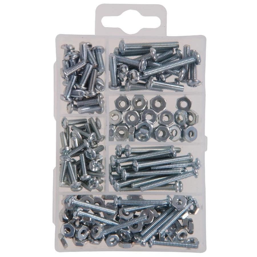 Hillman 200-Piece Steel Zinc-Plated Combo Fastener Kit (Case Included ...