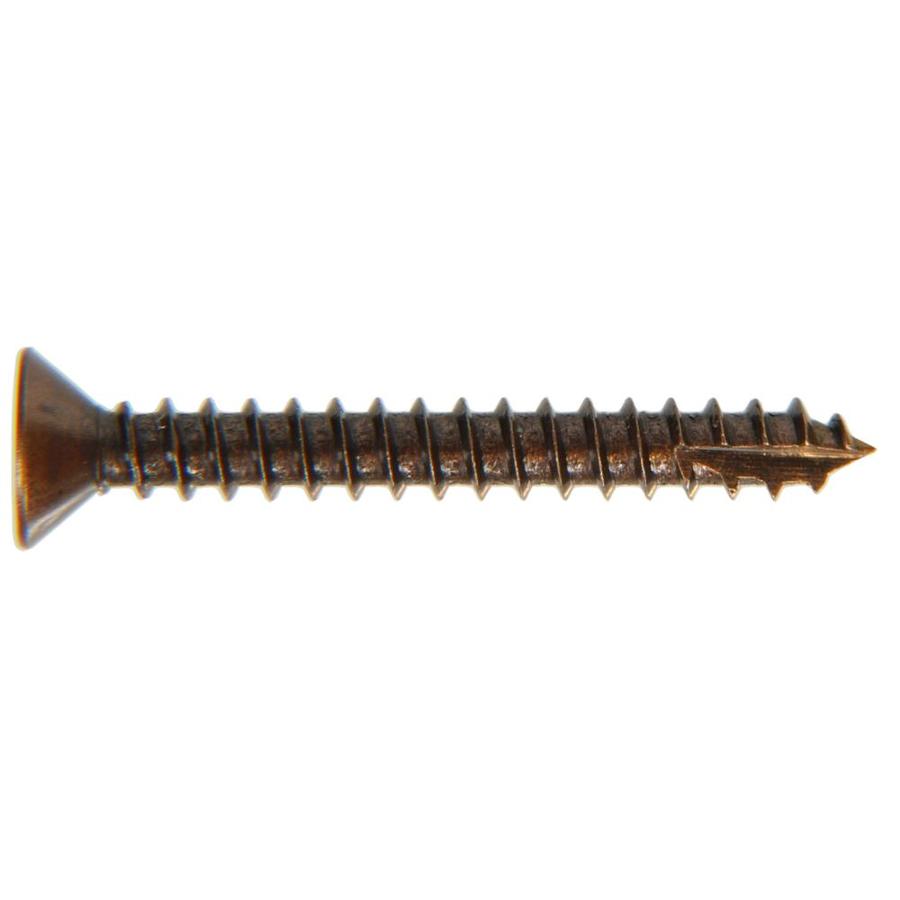 Hillman 9 x 2in Bronze Flat Wood Screws (6Count) at