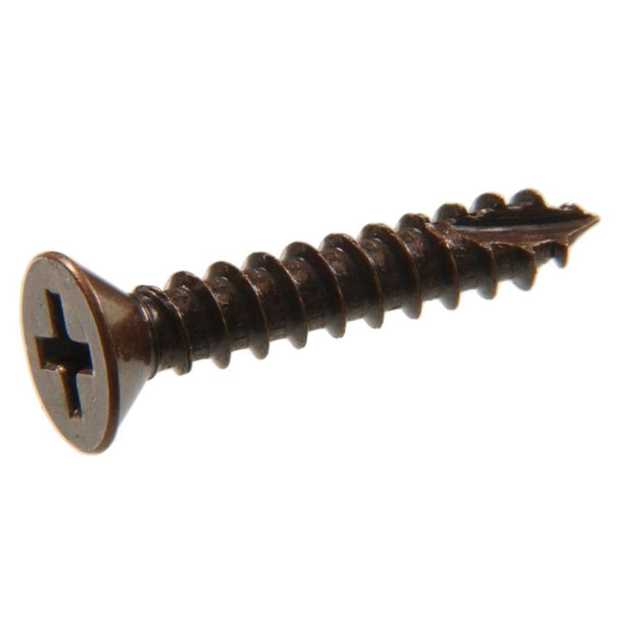 Shop Hillman 5 X 12 In Brown Flat Head Interiorexterior Wood Screws 50 Count At 