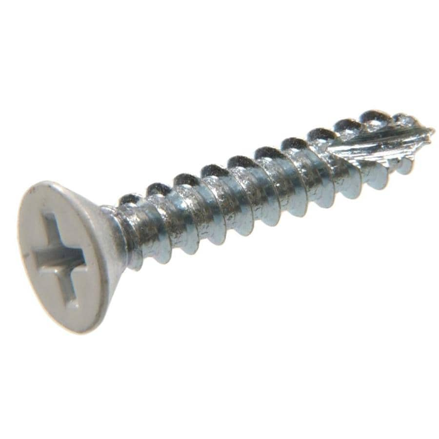 Hillman #7 x 3/4-in Silver Zinc-Plated Flat Wood Screws (40-Count) at ...