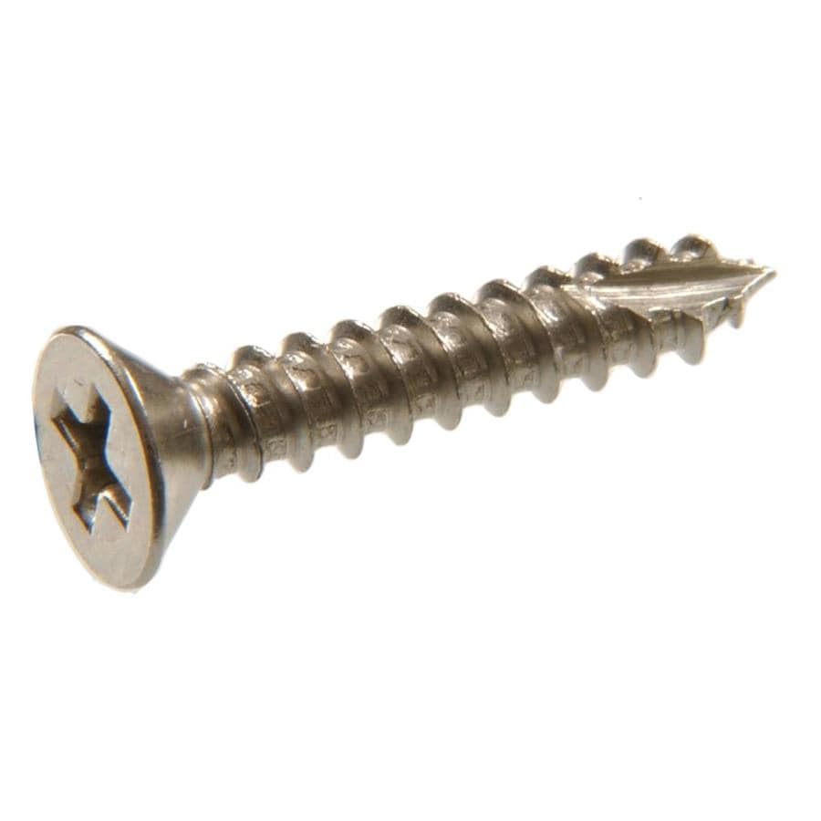 Hillman 5 x 3/4in Nickel Nickel Plated Flat Wood Screws (50Count) at