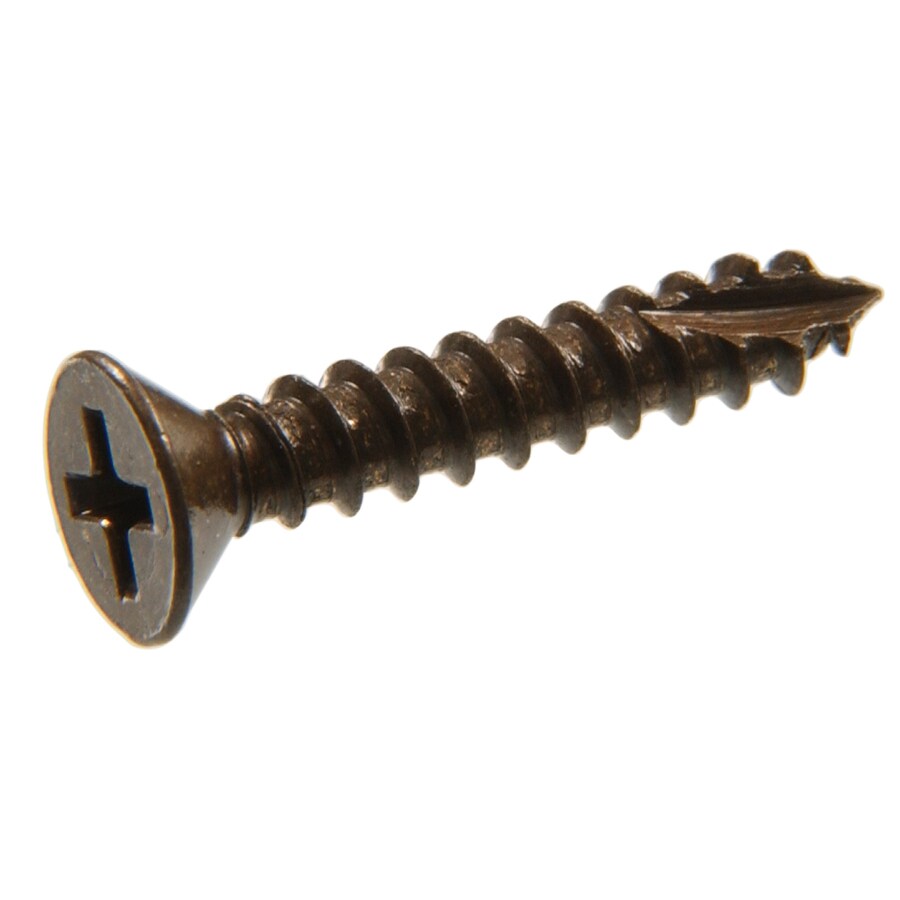 Hillman 7 Antique Brass Flat Wood Screws (20Count) at