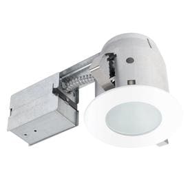 Recessed Light Kits At Lowes Globe Electric White Remodel And New Construction Recessed Light Kit Fits Opening 4