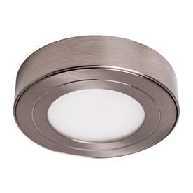 Armacost Lighting PureVue Dimmable Soft White LED Puck Brushed Steel Finish