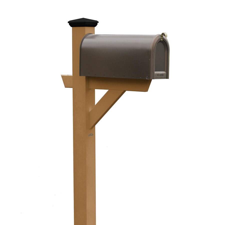 highwood The Lawn and Garden Collection Toffee Mailbox Post in the