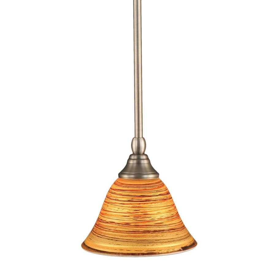 Divina Brushed Nickel Pendant Light Modern/Contemporary Marbleized Glass Pendant Light