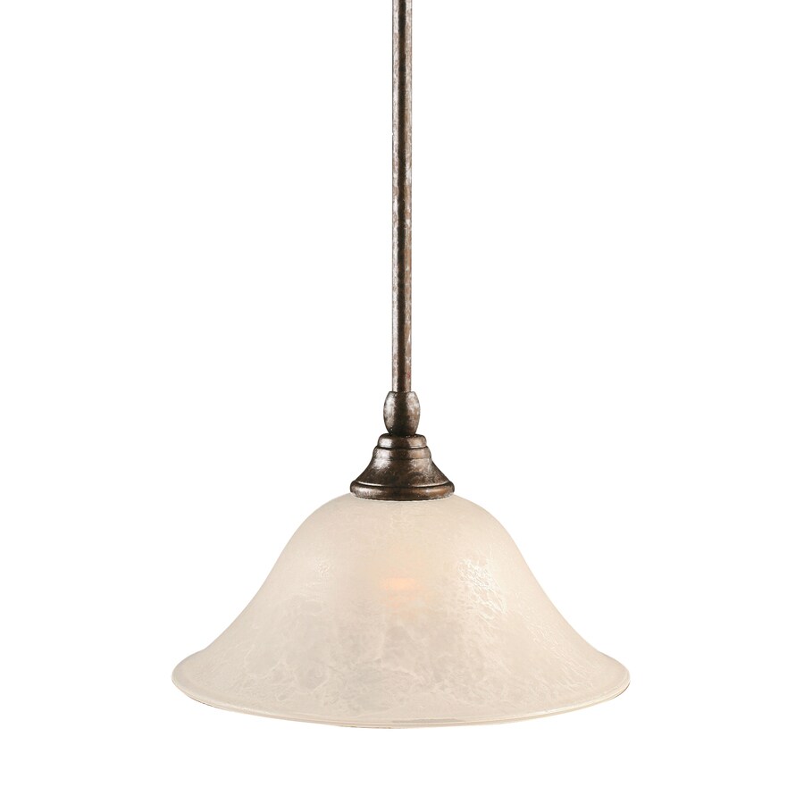 Brooster Bronze Pendant Light Transitional Marbleized Glass Pendant Light