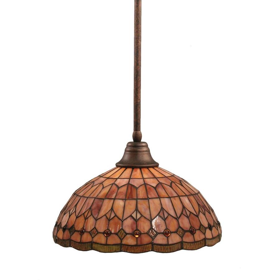 Shop Divina 16-in Bronze Single Stained Glass Pendant at Lowes.com