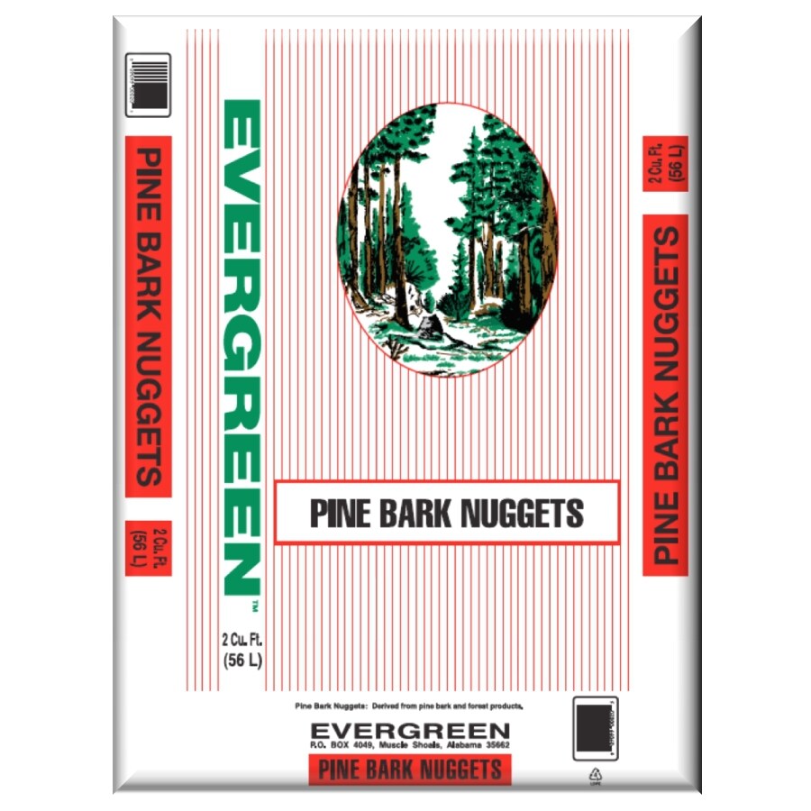 Evergreen 2-cu ft Brown Bagged Mulch
