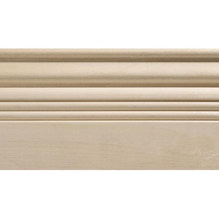 4-in x 8-ft Interior White Hardwood Unfinished Baseboard Moulding at ...