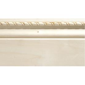 4-in x 8-ft Interior White Hardwood Baseboar