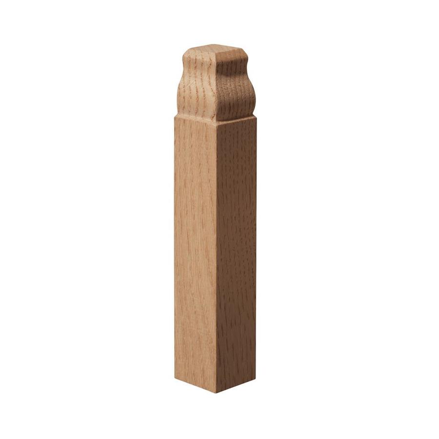 Ornamental Mouldings EV1895IBCOAK 6-1/2-in x 1-1/8-in Interior Unfinished Colonial 1895 Inside corner Baseboard Moulding Block