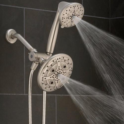 Oxygenics Drench Brushed Nickel 55Spray Rain Dual Shower Head at