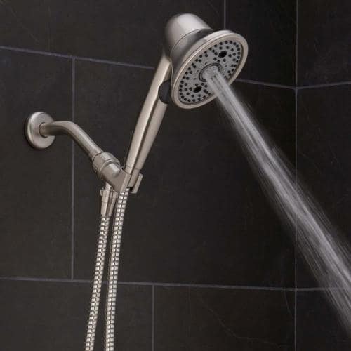 Oxygenics Evolution Brushed Nickel 4-Spray Handheld Shower at Lowes.com