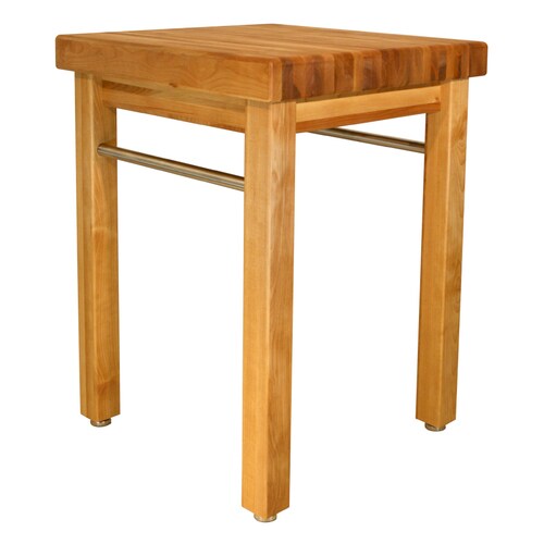 Catskill Craftsmen Brown Wood Base with Birch Butcher Block Top Kitchen