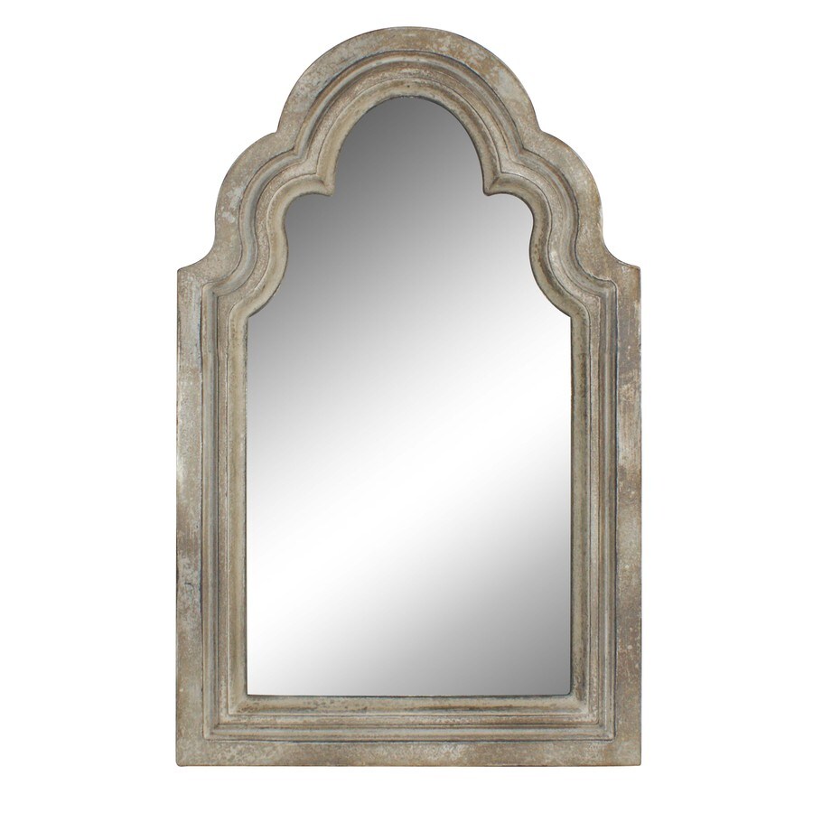 Style Selections OffWhite Arch Framed Wall Mirror at