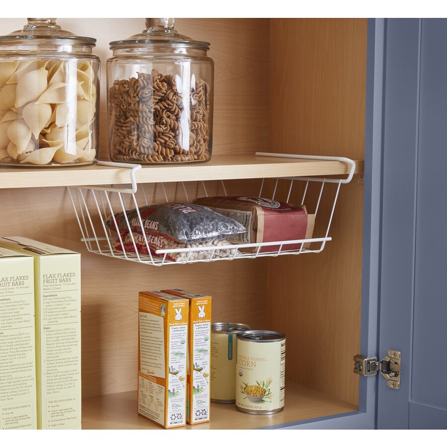 Style Selections 13.58-in W x 5.31-in H 1-Tier Under-shelf Metal ...