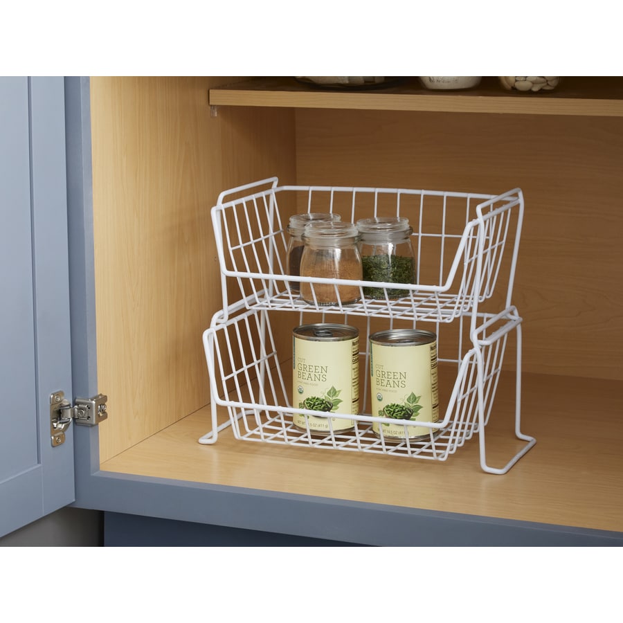 Style Selections 18.7-in W x 25.79-in H 4-Tier Cabinet-mount Metal Door Organizer  in the Cabinet Organizers department at