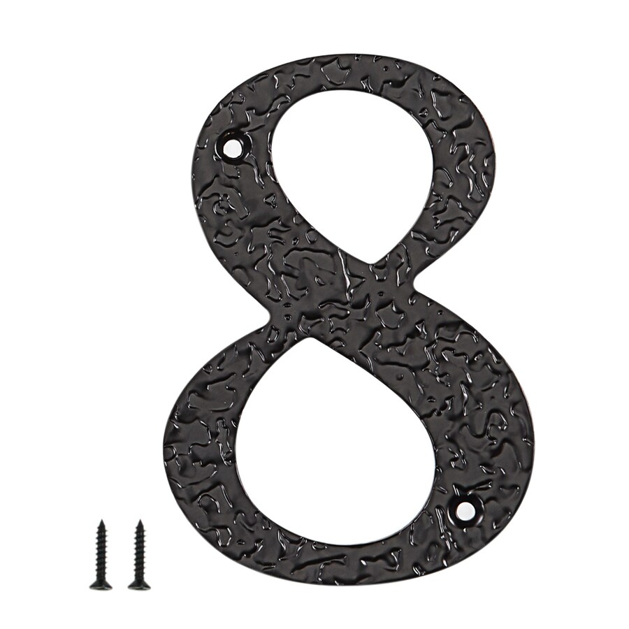 Style Selections 5-in Black Number 8 in the House Letters & Numbers ...