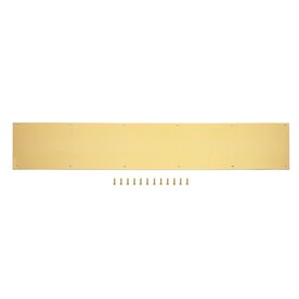 Gatehouse 7.99-in x 33.98-in Brass-Plated Entry Door Kick Plate
