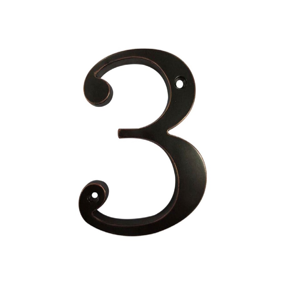 Gatehouse 4in Oil Rubbed Bronze Number 3 at
