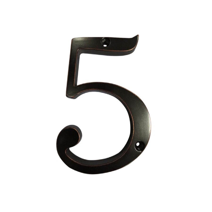 Gatehouse 4-in Oil Rubbed Bronze Number 5 in the House Letters ...