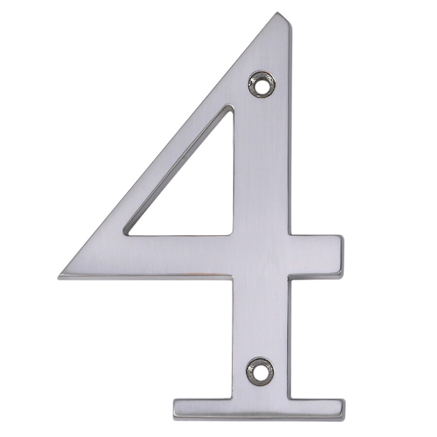 Gatehouse 4in Satin Nickel Number 4 in the House Letters & Numbers