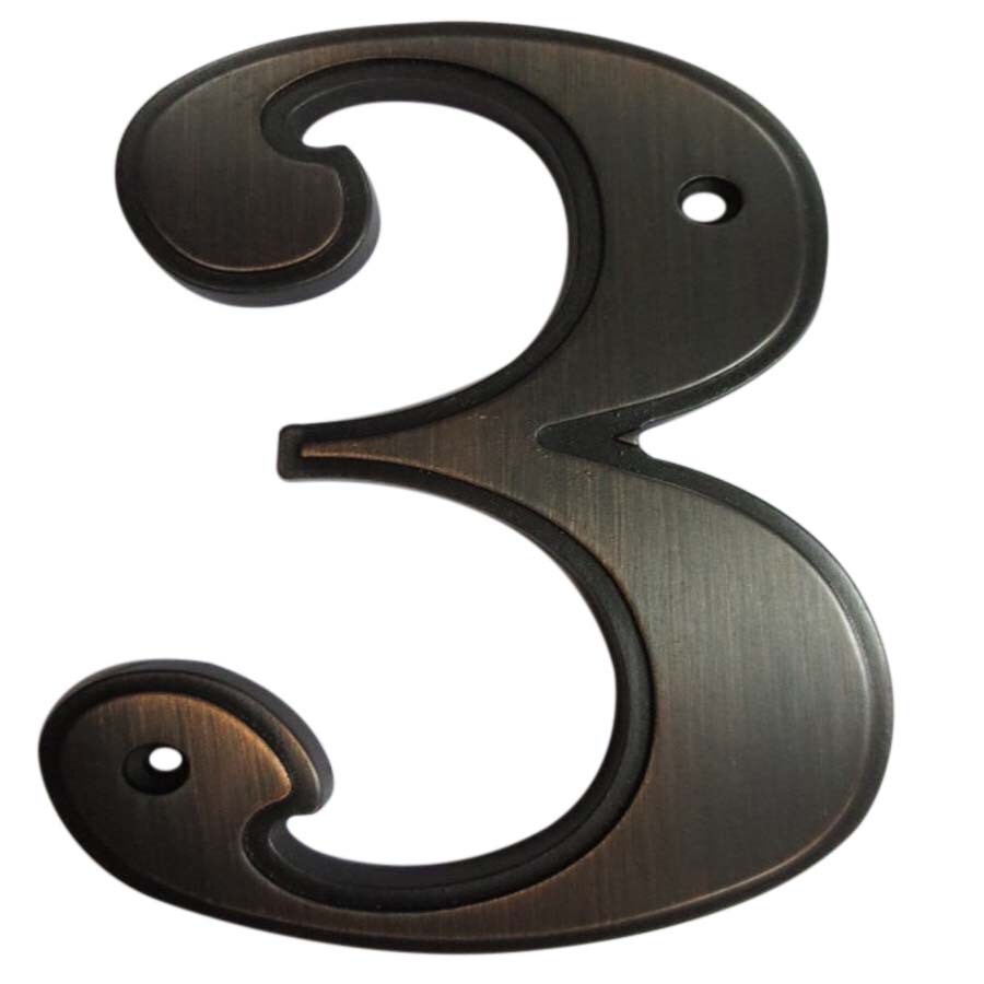 Gatehouse 5-in Aged Bronze Number 3 in the House Letters & Numbers ...