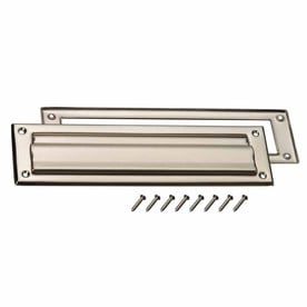 (3 pieces) Gatehouse Satin Nickel Mail Slot with Mounting Hardware