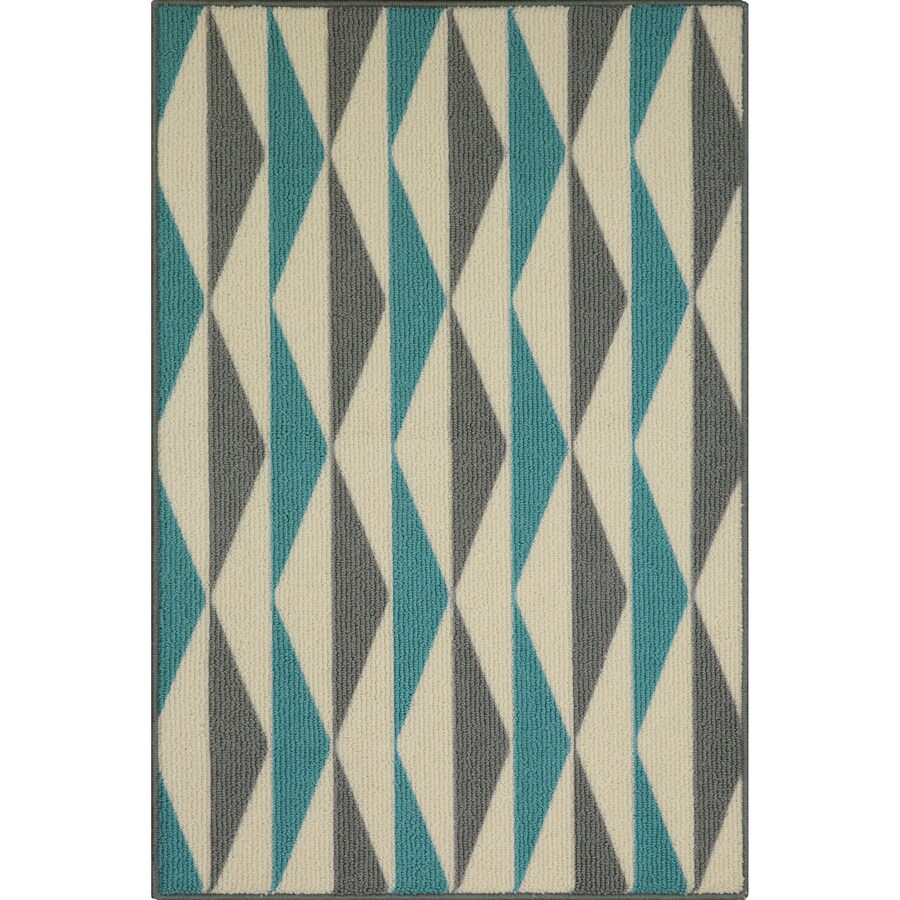 Allen Roth Blue Gray Indoor Throw Rug Common 3 X 4 Actual Allen Roth Blue Gray Indoor Throw Rug Common 3 X 4