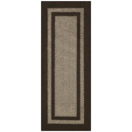 Maples Rugs 2 x 5 Brown/Tan Indoor Border Runner in the Rugs department