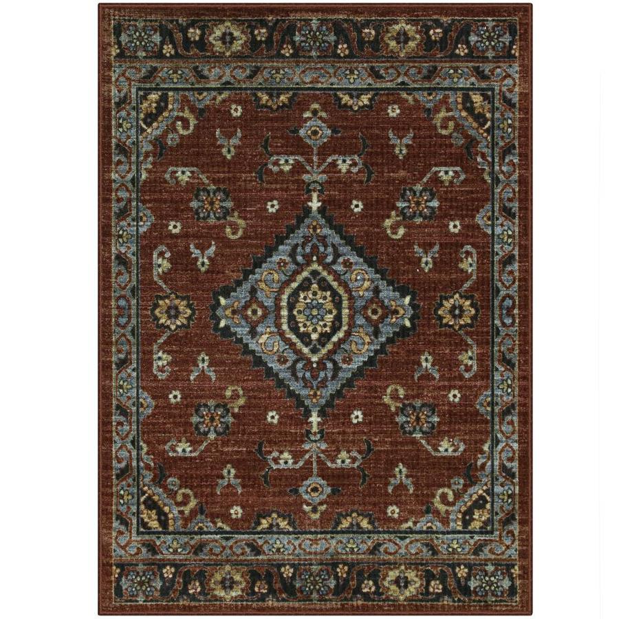 Maples Rugs Value Bay Red/Multi Rectangular Indoor MachineMade