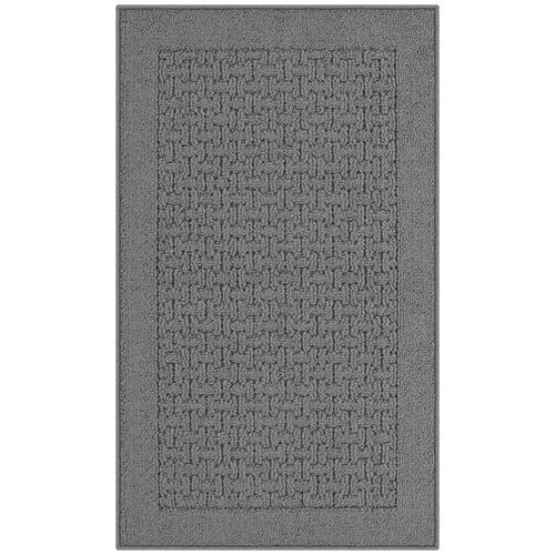 Maples Rugs 2 x 3 Charcoal Indoor Solid Throw Rug in the