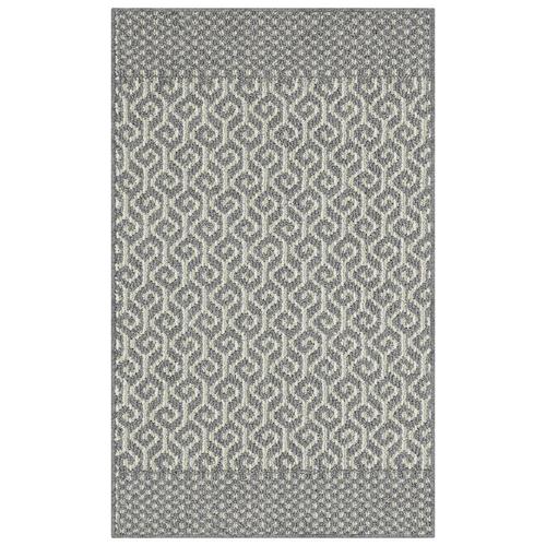 Maples Rugs 2 x 3 Gray Indoor Border Throw Rug in the Rugs department ...