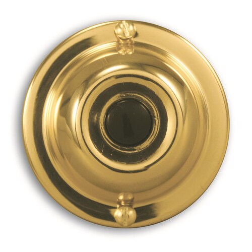 Heath Zenith Wired Polished Brass Doorbell Button in the Doorbell