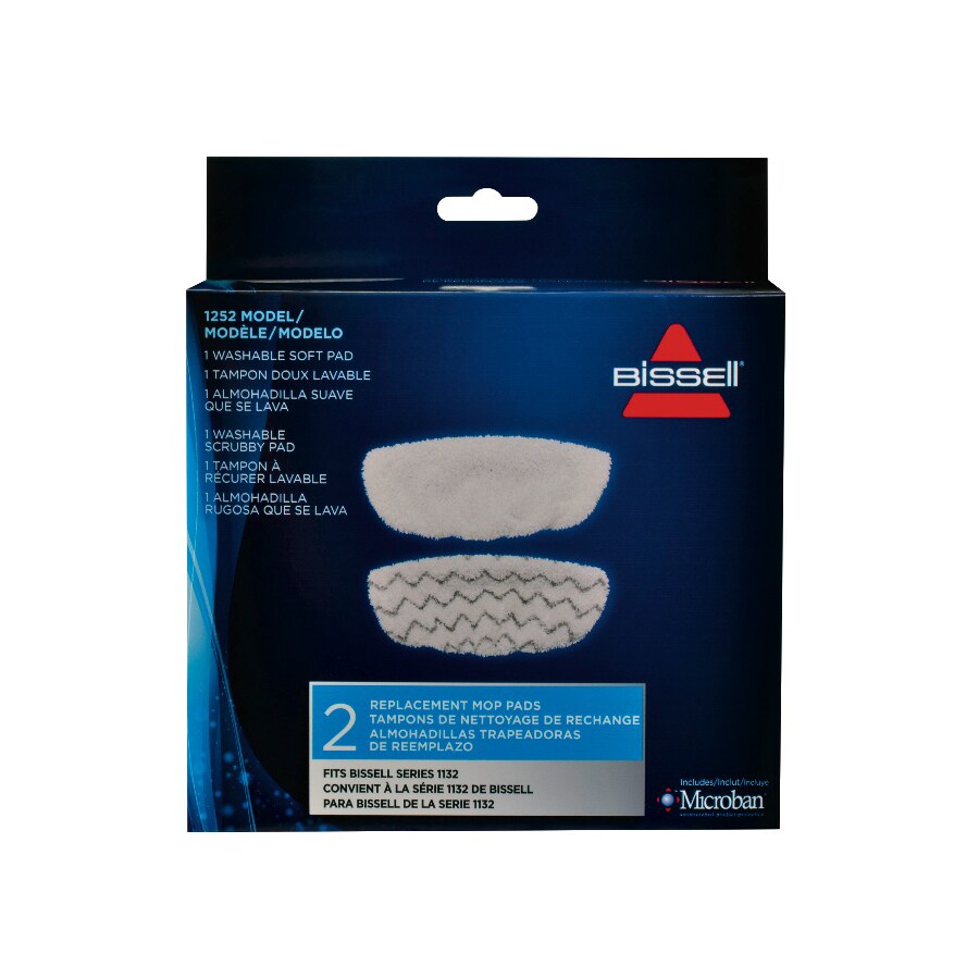 BISSELL 2Pack Reusable Microfiber Mop Pad Kit for Steam Mop at