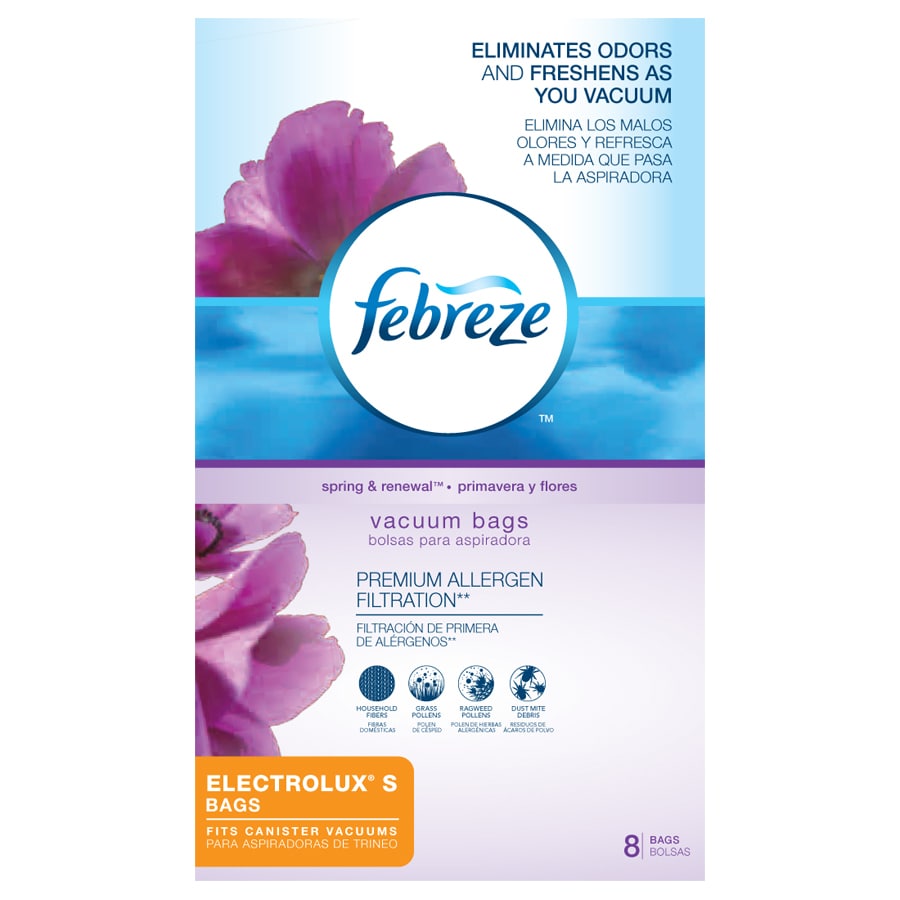 Febreze Electrolux S Canister 8 Pack 1 Liter Disposable Paper Vacuum Febreze Electrolux S Canister 8 Pack 1 Liter Disposable Paper Vacuum Bags