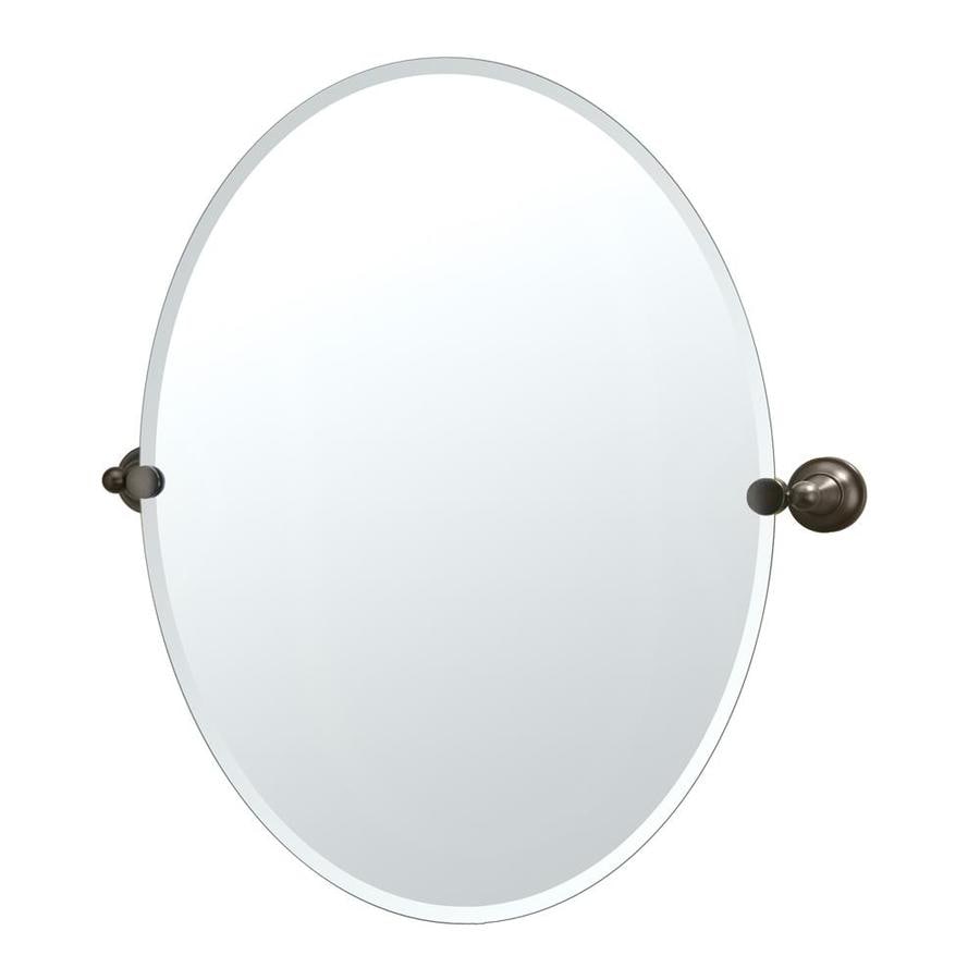 Gatco Gatco Tiara 24in Bronze Oval Bathroom Mirror at