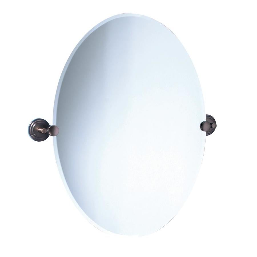 Gatco Marina 19.5-in Bronze Oval Frameless Bathroom Mirror ...